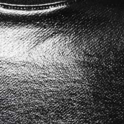 Pre Owned Saint Laurent Black Lacquer Coated Cotton Crew Neck Sweatshirt XS