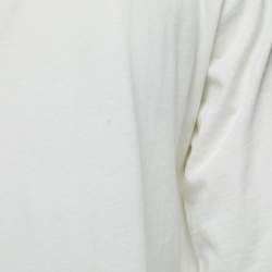 Saint Laurent Paris Off-White Snake Print Cotton Crew Neck Surf Fit T-Shirt S