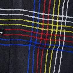 Saint Laurent Black Striped Wool Button Front Full Sleeve Shirt M