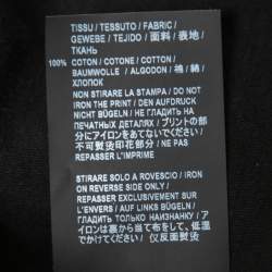 Pre Owned Saint Laurent Paris Black Stars Archive Logo Print Cotton Crew Neck T-Shirt M