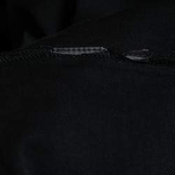 Saint Laurent Black Washed Logo Print Crew Neck Half Sleeve T-Shirt S