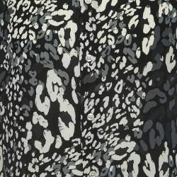 Pre Owned Saint Laurent Paris Black Leopard Printed Silk Short Sleeve Shirt S