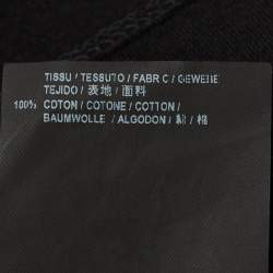 Saint Laurent Black Logo Print Cotton Half Sleeve T-Shirt M