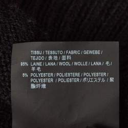 Saint Laurent Black/Multicolor Dinosaur Intarsia Wool Sweater XL