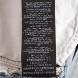 Pre Owned Saint Laurent Blue Ripped Denim Slim Fit Jeans M Waist 34''