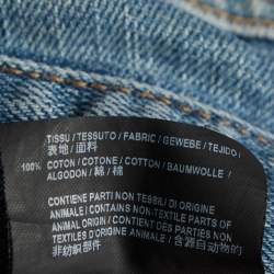 Pre Owned Saint Laurent Paris Blue Denim Distressed Skinny Jeans S/Waist 31"