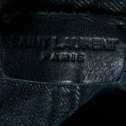 Pre Owned Saint Laurent Paris Black Denim Distressed Skinny Jeans S/Waist 31"