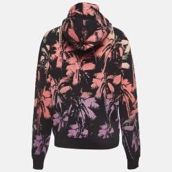 Pre Owned Saint Laurent Paris Multicolor Psalm Print Cotton Hoodie S