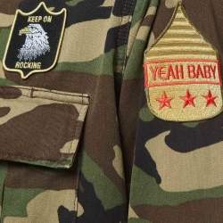 Saint Laurent Green Camouflage Print Cotton Utility Jacket M