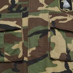 Saint Laurent Green Camouflage Print Cotton Utility Jacket M