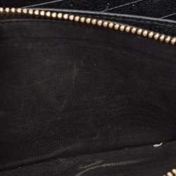 Saint Laurent Black Leather Classic Y Flap Continental Wallet
