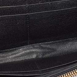 Saint Laurent Black Leather Classic Y Flap Continental Wallet
