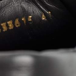 Pre Owned Saint Laurent Black Leather Court Classic Lace Up Sneakers Size 47