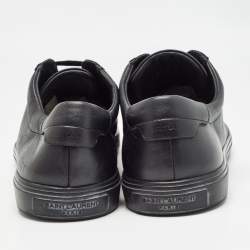 Pre Owned Saint Laurent Black Leather Court Classic Lace Up Sneakers Size 47