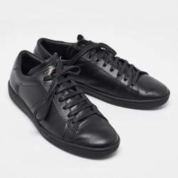 Saint Laurent Paris Black Leather Andy Low Top Sneakers 44