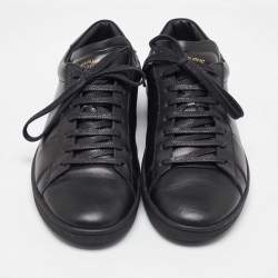 Saint Laurent Paris Black Leather Andy Low Top Sneakers 44