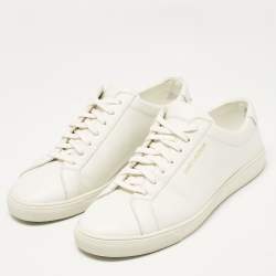 Saint Laurent White Leather Andy Sneakers Size 44