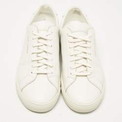 Saint Laurent White Leather Andy Sneakers Size 44