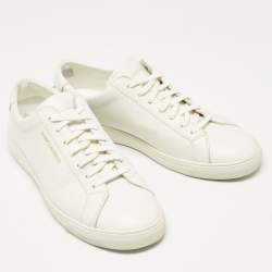 Saint Laurent White Leather Andy Sneakers Size 44
