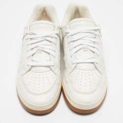 Saint Laurent White Leather Lace Up Sneakers Size 45