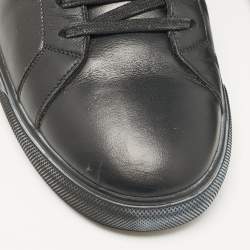 Saint Laurent Black Leather Andy Lace Up Sneakers Size 43.5