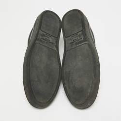 Pre Owned Saint Laurent Black Leather Court Classic Lace Up Sneakers Size 46