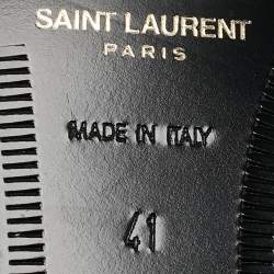 Saint Laurent Black Leather Le Penny Loafers Size 41