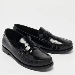 Saint Laurent Black Leather Le Penny Loafers Size 41