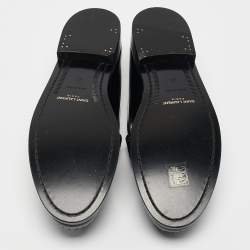 Saint Laurent Black Leather Le Penny Loafers Size 41