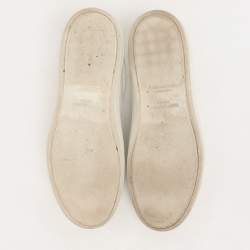 Saint Laurent White Leather Low Top Sneakers Size 46