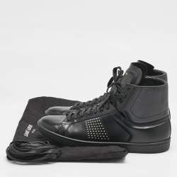 Pre Owned Saint Laurent Black Leather Court Classic SL/10H High Top Sneakers Size 41