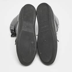 Pre Owned Saint Laurent Black Leather Court Classic SL/10H High Top Sneakers Size 41
