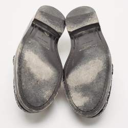 Saint Laurent Black Patent Leather Le Penny Loafers Size 40.5