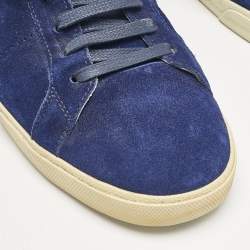 Saint Laurent Blue Suede Court Classic Sneakers Size 45