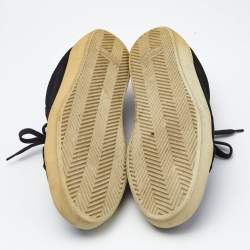 Saint Laurent Black Suede Soho Court Classic Low Top Sneakers Size 45