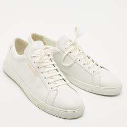 Saint Laurent White Leather Andy Sneakers Size 45.5