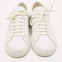 Saint Laurent White Leather Andy Sneakers Size 45.5