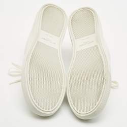 Saint Laurent White Leather Andy Sneakers Size 45.5