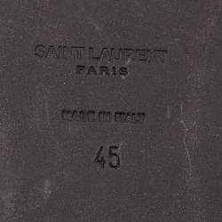 Pre Owned Saint Laurent Brown Leather Cassandre Thong Sandals Size 45