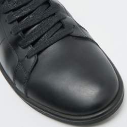 Saint Laurent  Black Leather Court Classic Lips Low Top Sneakers Size 40