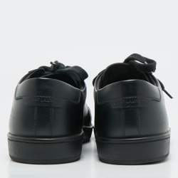 Saint Laurent  Black Leather Court Classic Lips Low Top Sneakers Size 40