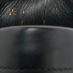 Saint Laurent  Black Leather Court Classic Lips Low Top Sneakers Size 40