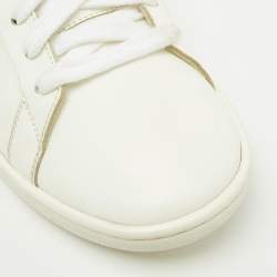 Pre Owned Saint Laurent White Leather Andy Low Top Sneakers Size 43