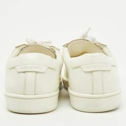 Pre Owned Saint Laurent White Leather Andy Low Top Sneakers Size 43