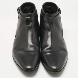 Pre Owned Saint Laurent Black Leather London 20 Jodhpur Boots Size 43