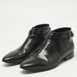 Pre Owned Saint Laurent Black Leather London 20 Jodhpur Boots Size 43
