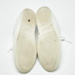 Pre Owned Saint Laurent White Leather Lace Up Sneakers Size 40