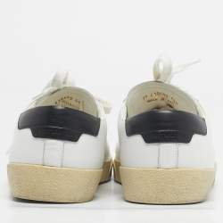 Pre Owned Saint Laurent Paris White Leather Court Classic Low Top Sneakers Size 44.5