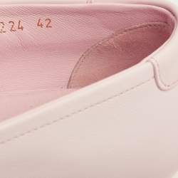 Pre Owned Saint Laurent Pink Leather Penny Loafers Size 42