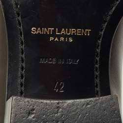 Pre Owned Saint Laurent Brown Leather Wyatt Chelsea Boots Size 42